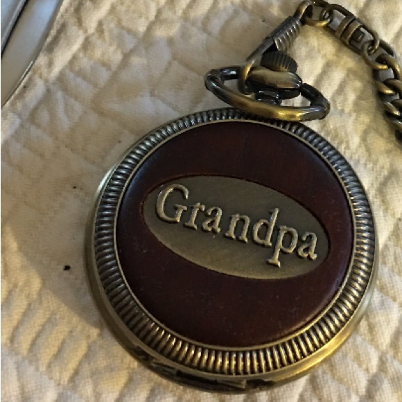 NEW Vintage Classic Grandpa Pocket Watch and Knife Set - Brown and Gold - Picture 3 of 12